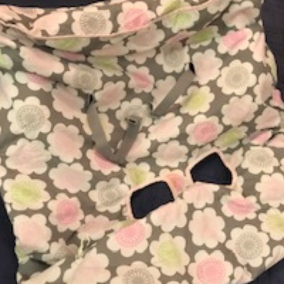 Carter's Reversable High Chair/Shopping Cart Cover-Super Compact-Floral & Pink - Picture 5 of 8